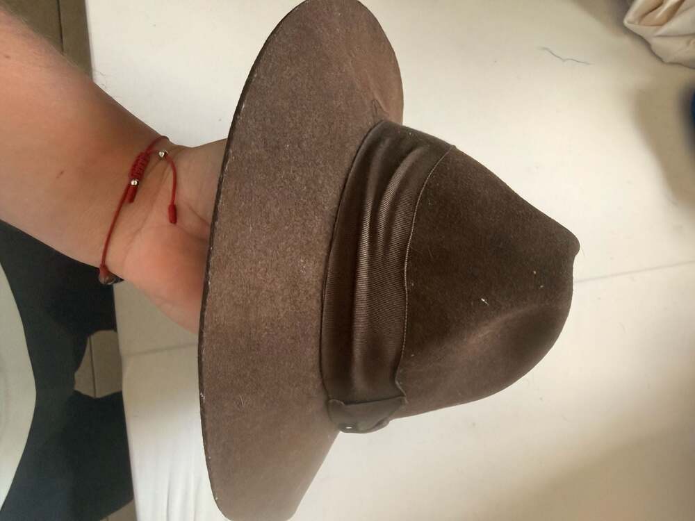 Indiana Jones Official Brown 100% Wool Felt Fedora Hat Size M